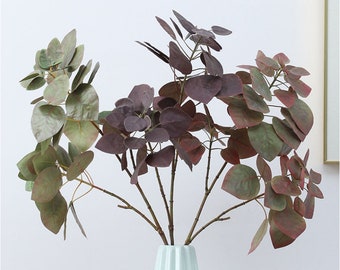 Rama de la hoja de otoño, follaje de toque real, artesanía de vegetación artificial, decoración de plantas caseras, arreglo floral de boda, centro de mesa de comedor