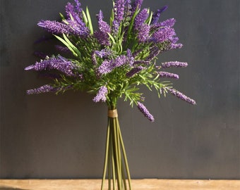 Provencal Lavender Bouquet Artificial, Wedding Flower Decor, Living Room Floral, Rustic Wildflower Craft, Party Arrangement Centerpiece Gift