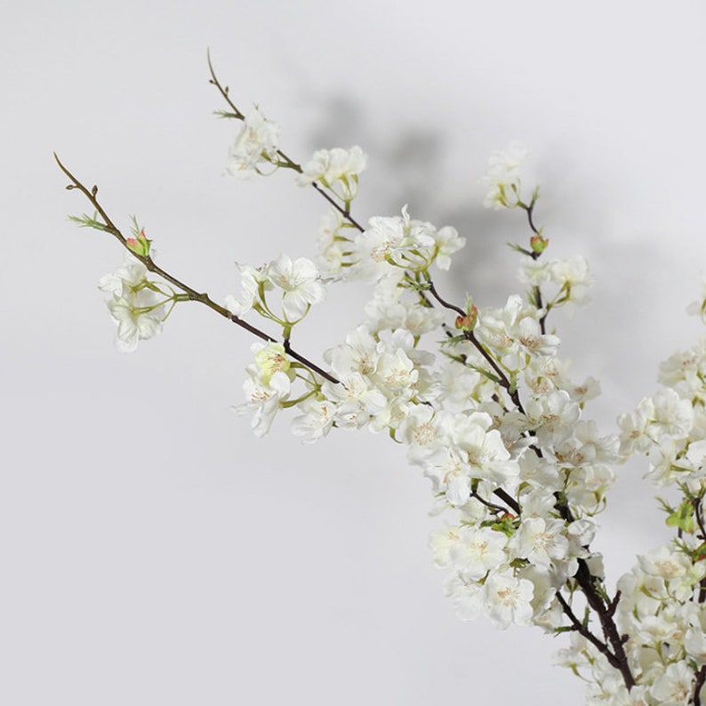 Artificial Cherry Blossom Arrangement Fake Peach Flower Etsy