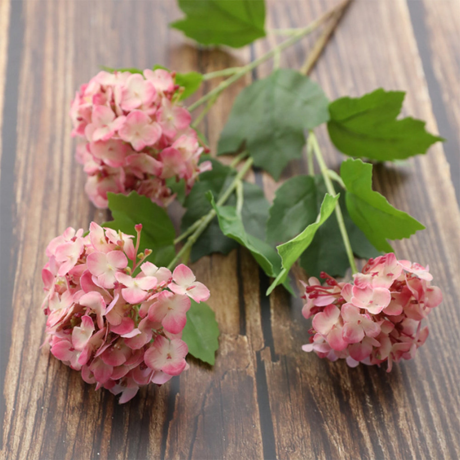 Artificial Red Hydrangea Arrangement Silk Flowers for Wedding Etsy