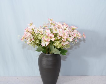 Faux Dogwood Flower Stem Artificial Pink White Blossoms Spring Wedding Centerpiece Farmhouse Floral Vase Decor Branch