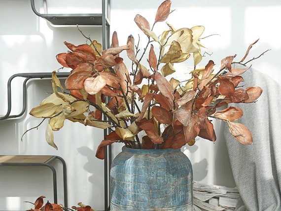 8 Branches Fleurs Automne Artificielles - Couleurs Chaudes Orange/jaune - Décoration Maison, Vase, Balcon - 35 Cm