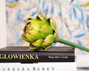 Artificial Artichoke with Stems, Fake Fruit and Vegetable Crafts, Home Floral Decor, Party Arrangement Centerpiece