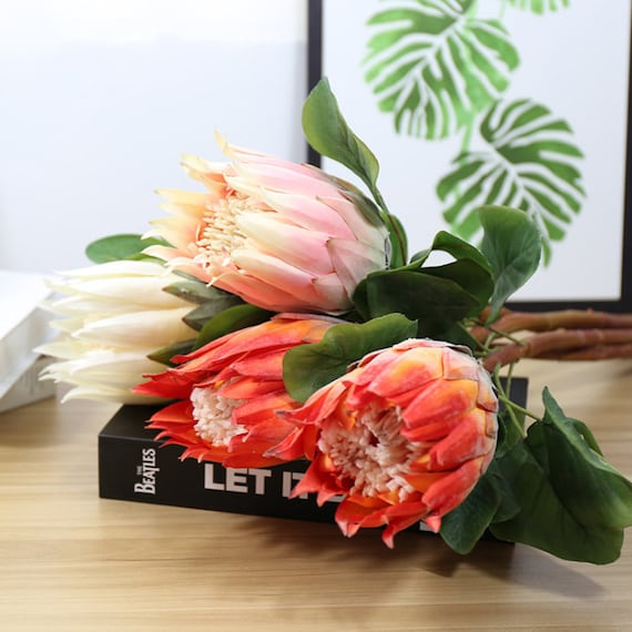 Quality Artificial Protea Stem Fake Large Flower Head With Etsy