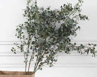 Artificial Greenery Branch Fake Rich Foliage Tree Stem Wedding Floral Decoration Material Living Room Plant With Leaf Rustic Garden Spray
