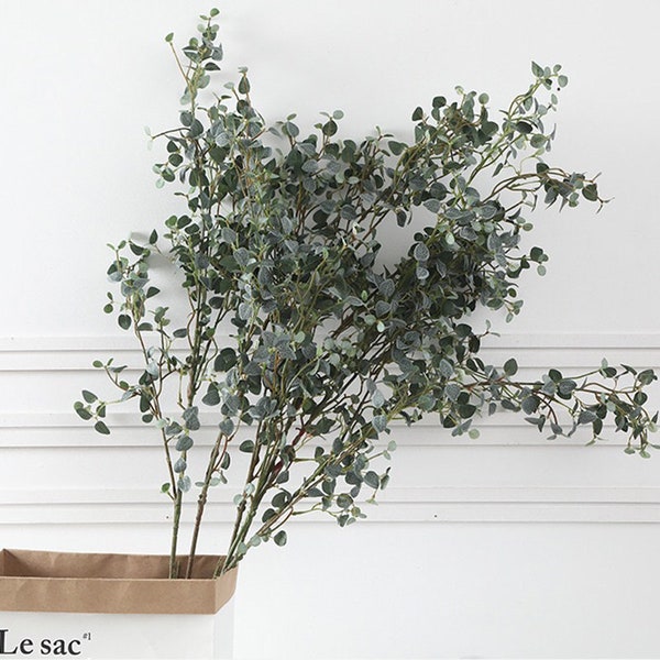 Artificial Greenery Branch Fake Rich Foliage Tree Stem Wedding Floral Decoration Material Living Room Plant With Leaf Rustic Garden Spray