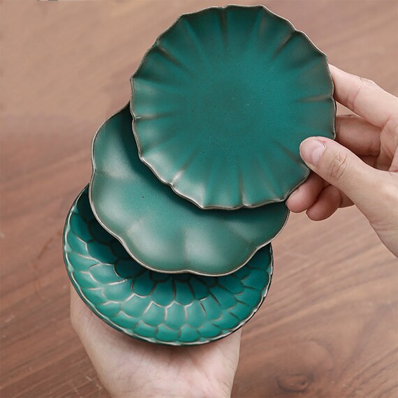 Japanese Style Ceramic Round Coaster Ceramic Insulated Mat Etsy