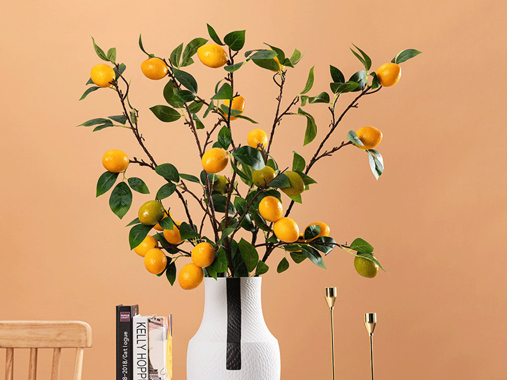 Knstlicher Zitronenzweig mit Laub, Realistischer Linden langer Stiel,  Wohnzimmer Obst, Innen Blumen Dekor, Hochzeits-Arrangement, Fake Spray  Geschenk - Etsy.de