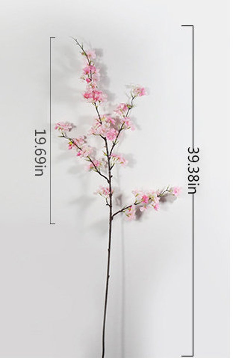 Artificial Cherry Blossom Arrangement Fake Peach Flower Etsy