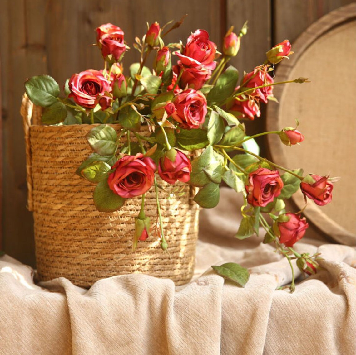 Artificial Real Touch Roses Simulation Flowers with Stem ...
