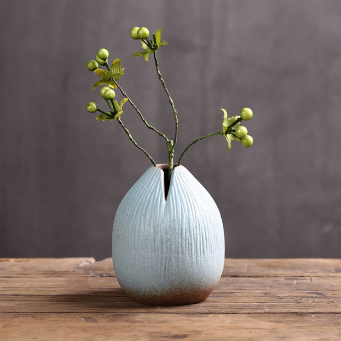 Zen Ceramic Small Vase Room Floral Vase Simple Floral Etsy
