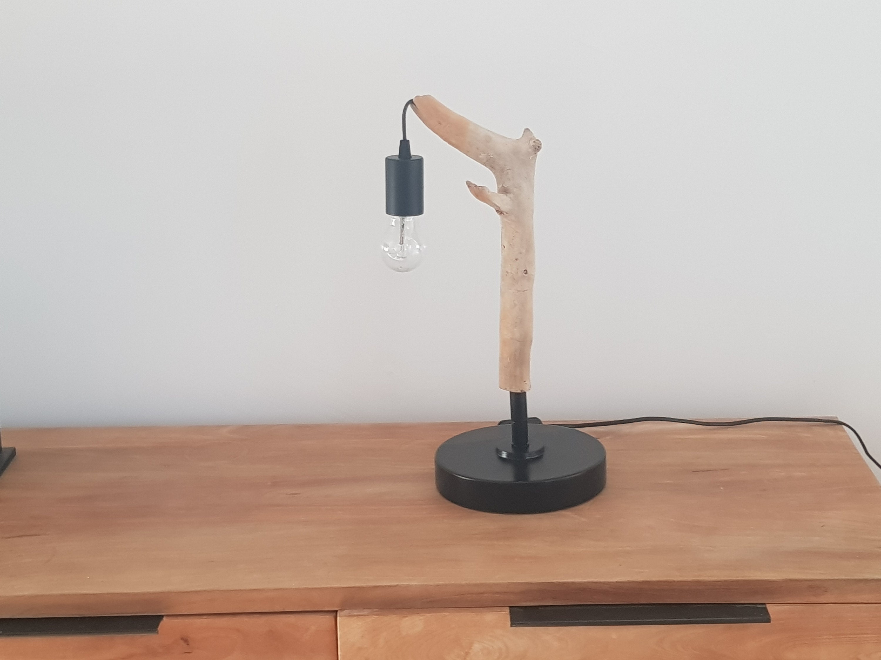 Lampe en bois flotté tête d'animal | Etsy
