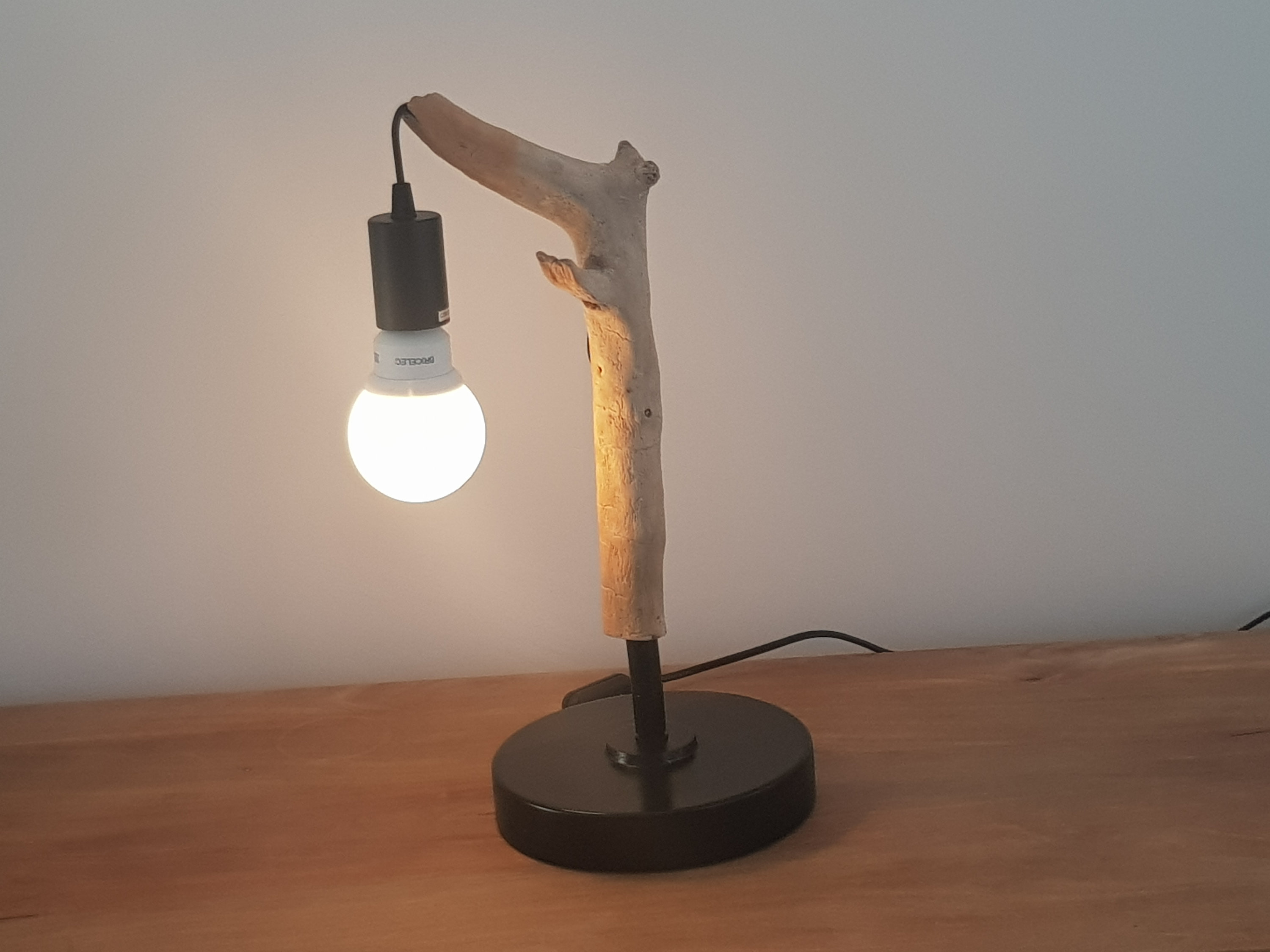 Lampe en Bois Flotté Tête d'animal