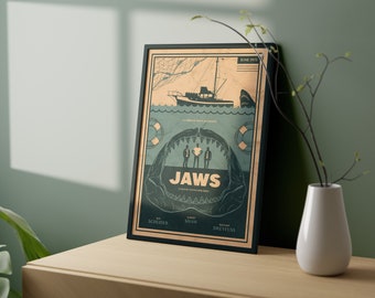 JAWS Minimalist Poster | 11x17 | Steven Spielberg