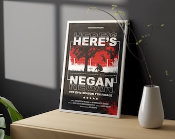Here's Negan Minimalist Poster | 11x17
