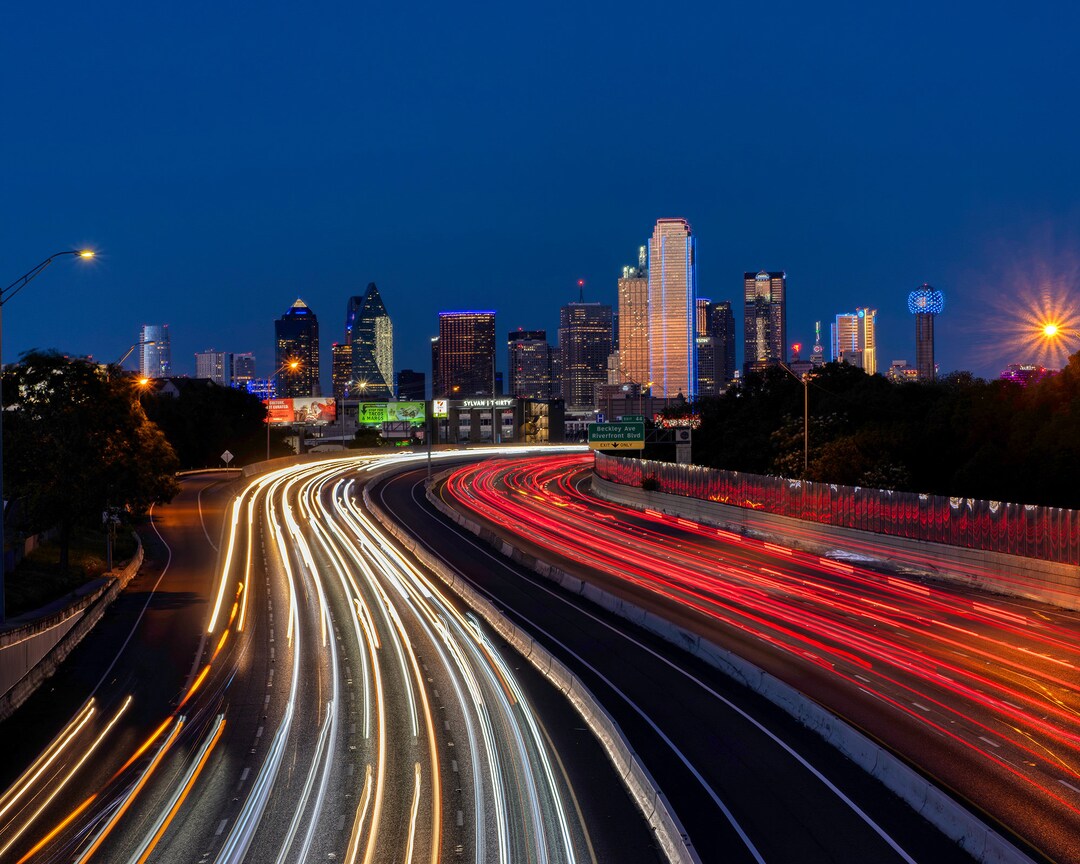 Downtown Dallas Skyline at Dusk Photography Print: Urban Cityscape Art ...
