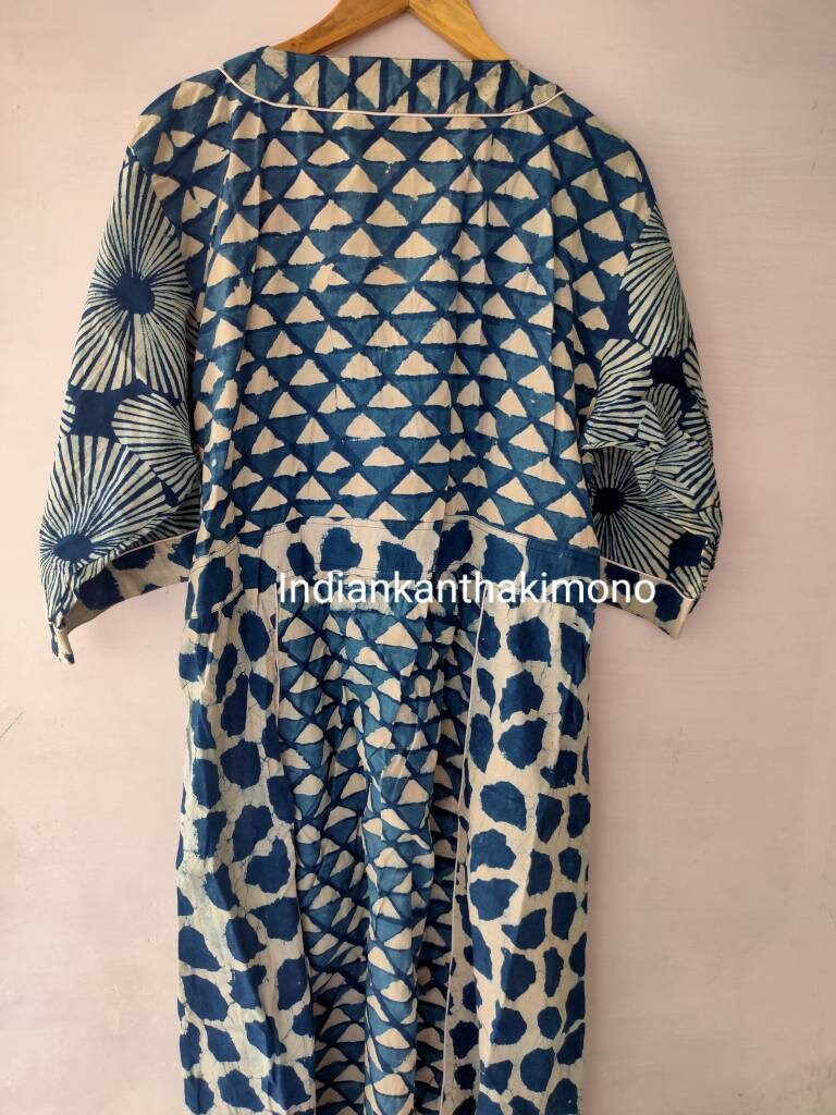 Indigo Cotton Blue Midi Dress