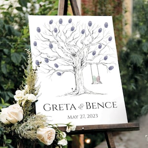 Alternative Wedding Gifts For the Couple - Wedding Guest Book Tree - Unique Editable Gifts For Couples - Personalized Wedding