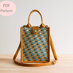 Jean Mini Vertical Tote, Tote Bag, Tote Bag Pattern, Mini Bag, Crossbody Bag, Daily Bag, Sewing Pattern, Bag Pattern, Digital Download