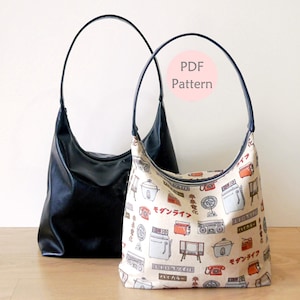 Lii Hobo Bag Schnittmuster, Schnittmuster, Schultertasche Schnittmuster, Digital Download