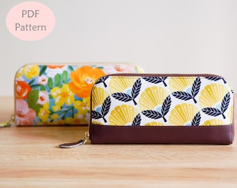 Mia Zip Around Wallet, Zip Around Wallet, Compact Wallet, Women Wallet, Sewing Pattern, Wallet Pattern, Digital Download