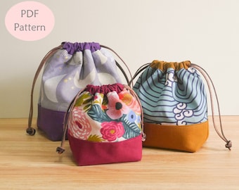 Drawstring Pouch Pattern, Drawstring Pouch, Drawstring Bags