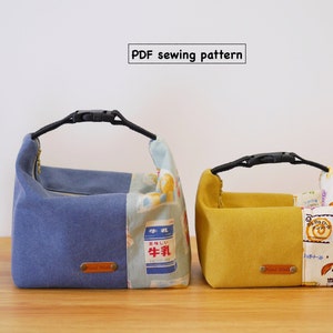 Pattern, Insulated Bento Bag Pattern, Insulated Lunch Bag Pattern, Sewing Pattern, Pattern, Instant Download