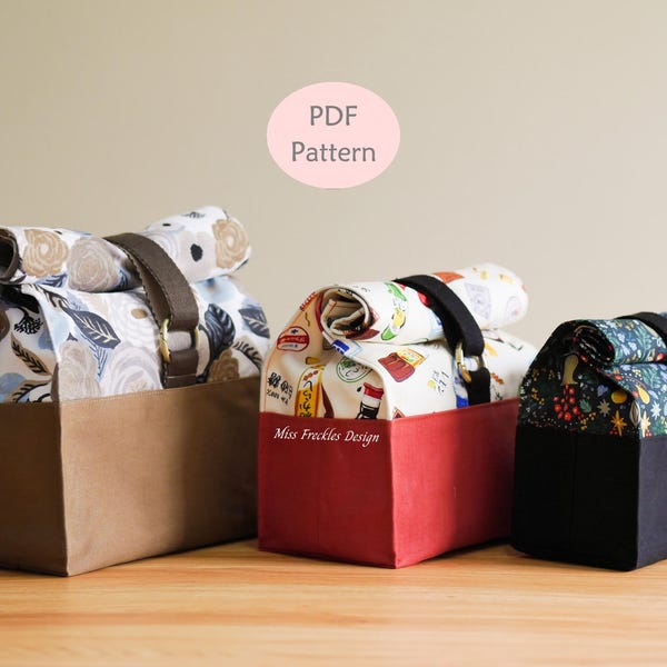 Julie Roll Top Bag Sewing Pattern: Project Bag DIY (PDF)