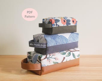 Boxy Zipper Pouch Sewing Pattern: Tool & Storage Bag (PDF Pattern)