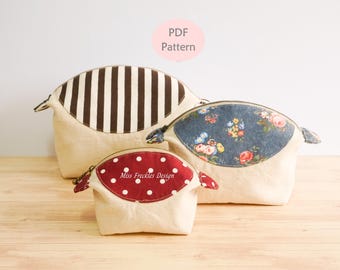 Pong Pong Pouch Sewing Pattern: Boxy Zipper Bag (PDF Download)