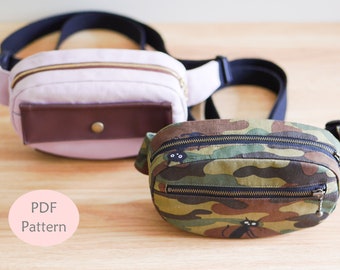 PATTERN (PDF), Her Belt Bag, Belt Bag, Fanny Pack, Hip Pack, Travelling Essential,  Christmas Gift, Gift For Her