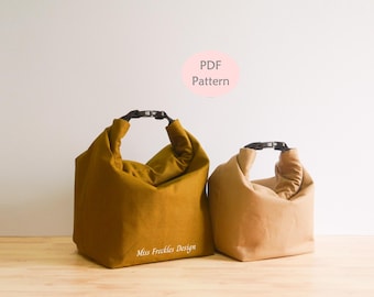 Lunch Bag Pattern, Insulated Lunch Bag, Bento Bag, Project Bag, Sewing Pattern, Pattern, Instant Download