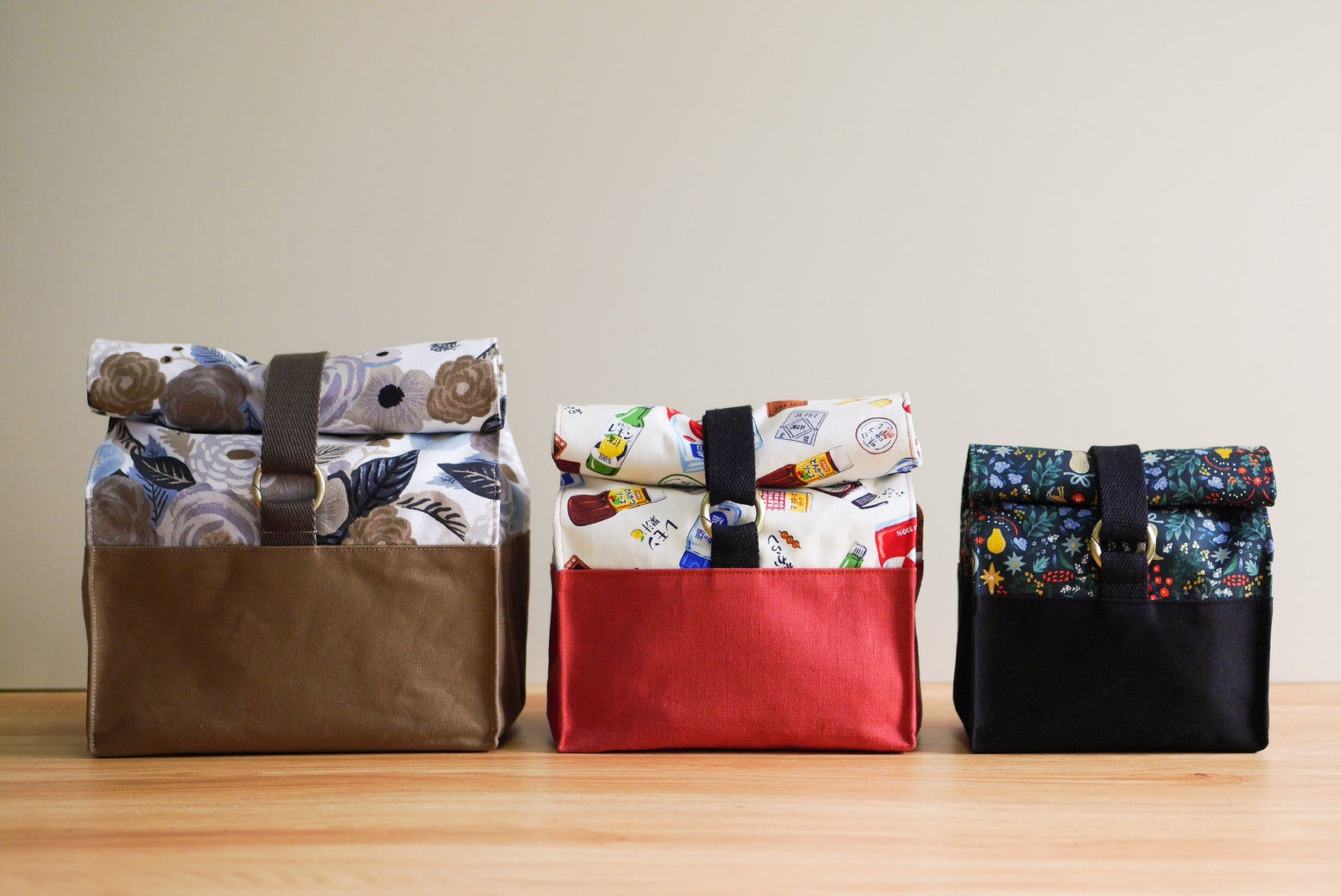 PATTERN PDF, Julie Roll Top Bag, Project Bag, Roll Top Bag, Cute Bag, Knitting Bag, Christmas