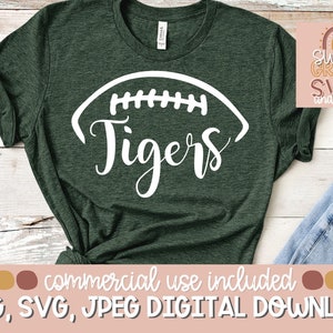 Tigers SVG, Tigers football svg, football design, png, svg, cricut, sublimation, go tigers, football shirt design