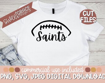 Saints Svg, Football Saints High School Svg. T-Shirt Design for Saints Team, Saints Football Shirt Design, Png