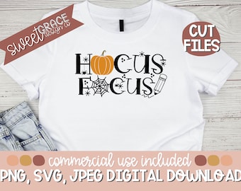 Hocus Focus SVG、秋の先生のカットファイル、ハロウィンシャツのデザイン、ハロウィンの先生の昇華、Png、Cricut