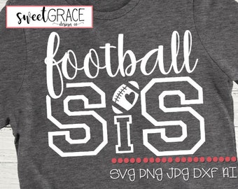 Fußball Schwester SVG Design, Fußball Schwester T-Shirt Design. Schwester des Fußballspieler Shirt SVG Design für Cricut / Cut Files