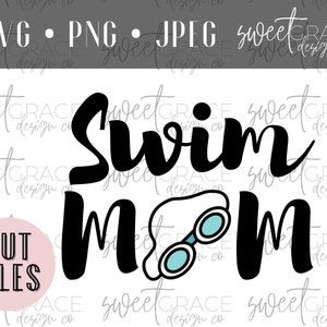 Swim Mom SVG Shirt Design. Mom of Swimmer svg T-Shirt Design ONLY. Cricut Cut Files. Swim Mom Shirt Design. image 2