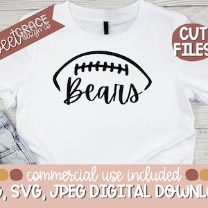 Bears Svg, Football Bears High School Svg. T-Shirt Design for Bears Team, Bears Football Shirt Design, Png