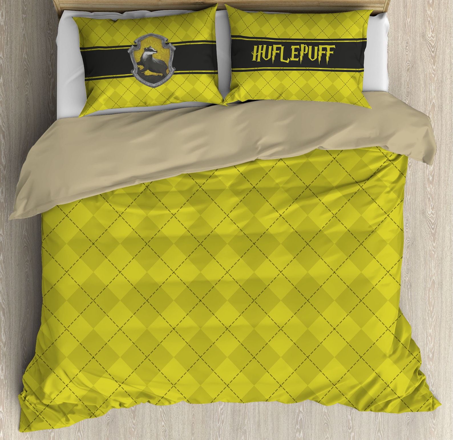 Hufflepuff Harry Potter Bedding Set Harry Potter Duvet Cover Etsy