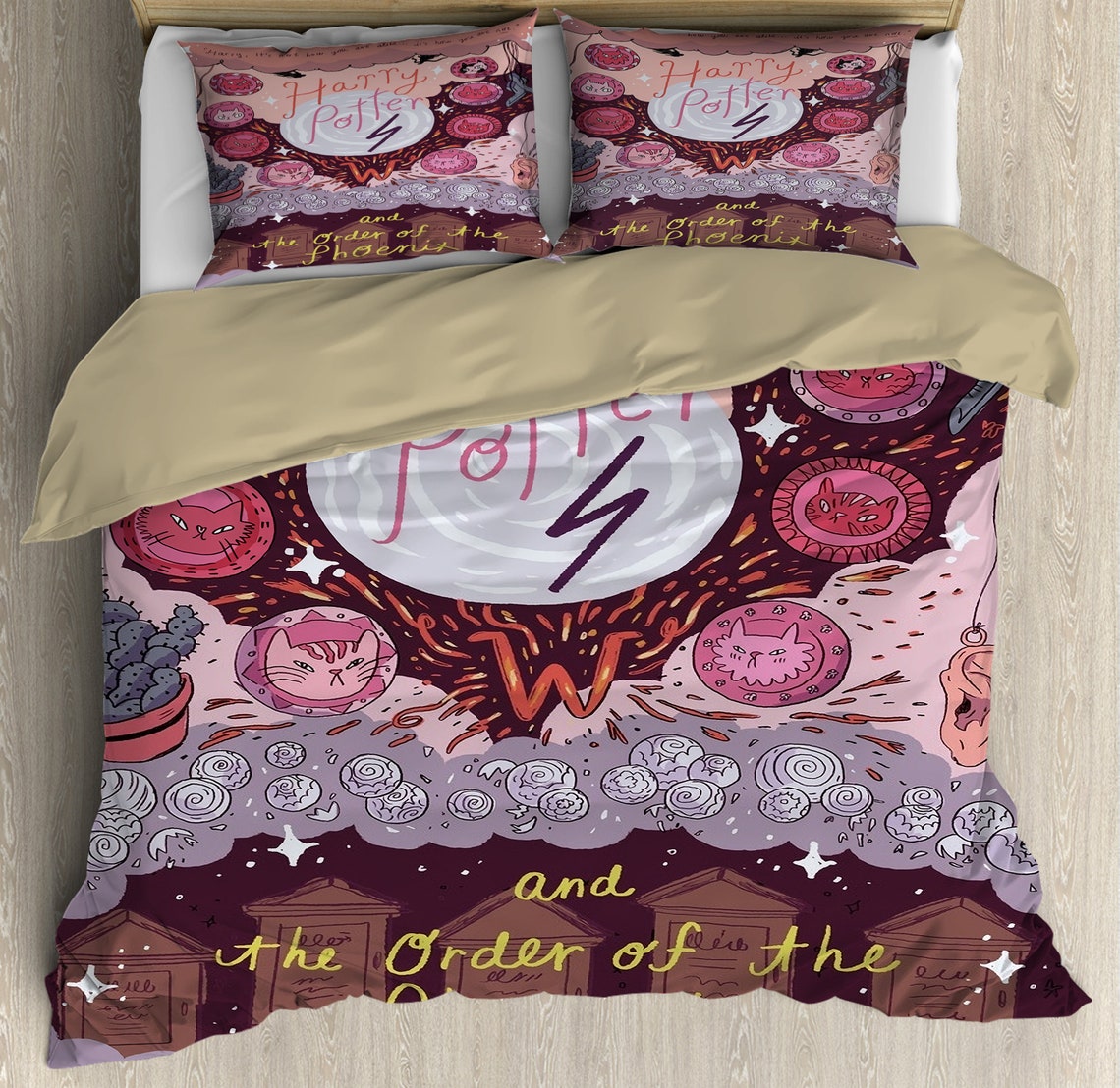 Harry Potter Bedding Set Bedroom Home Decor Bedding Set Etsy