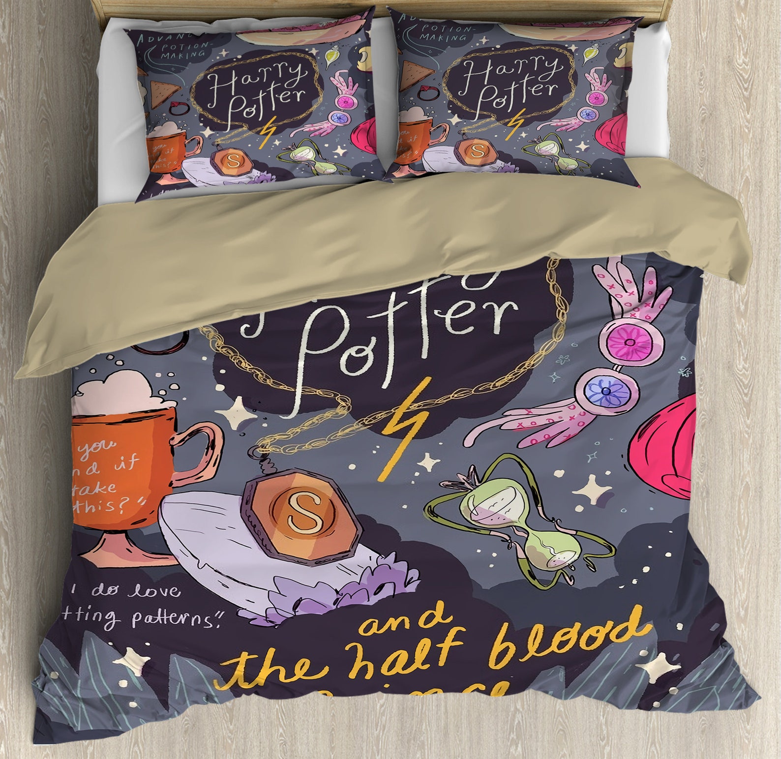 Harry Potter Bedding Set Bedroom Home Decor Bedding Set Etsy