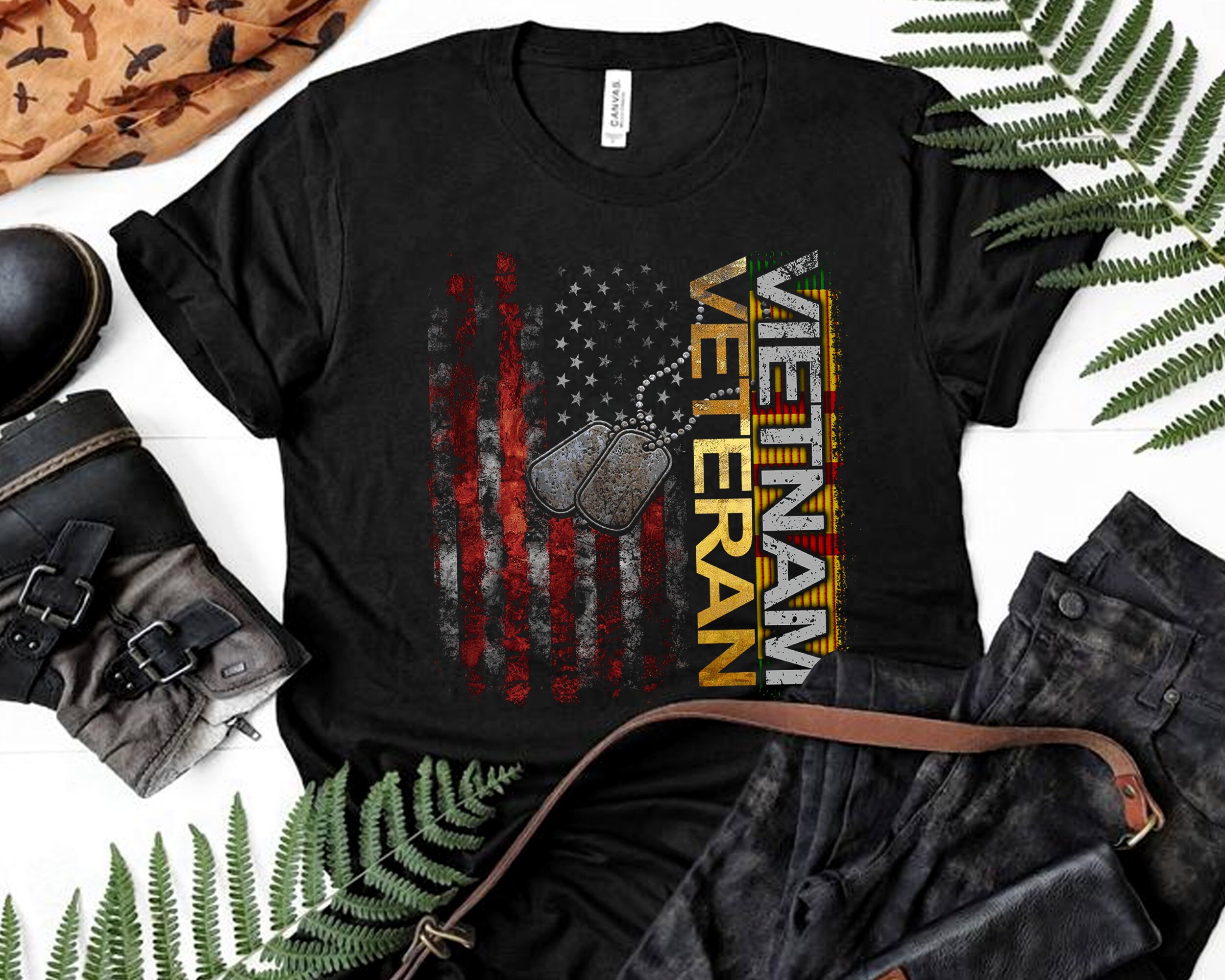 Vietnam Veteran Shirt American Flag Vietnam Service Medal | Etsy