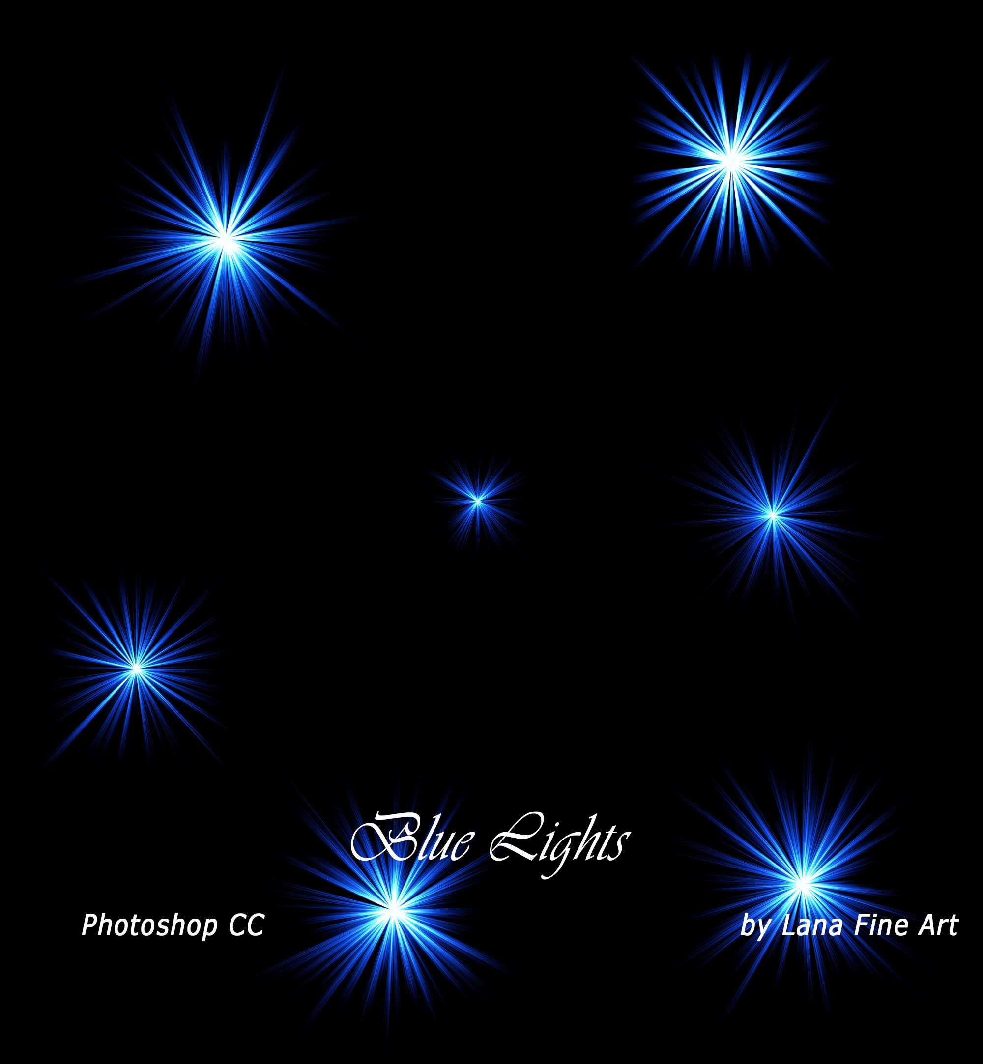 Blue Lights Overlays PNG Images Overlays photoshop | Etsy