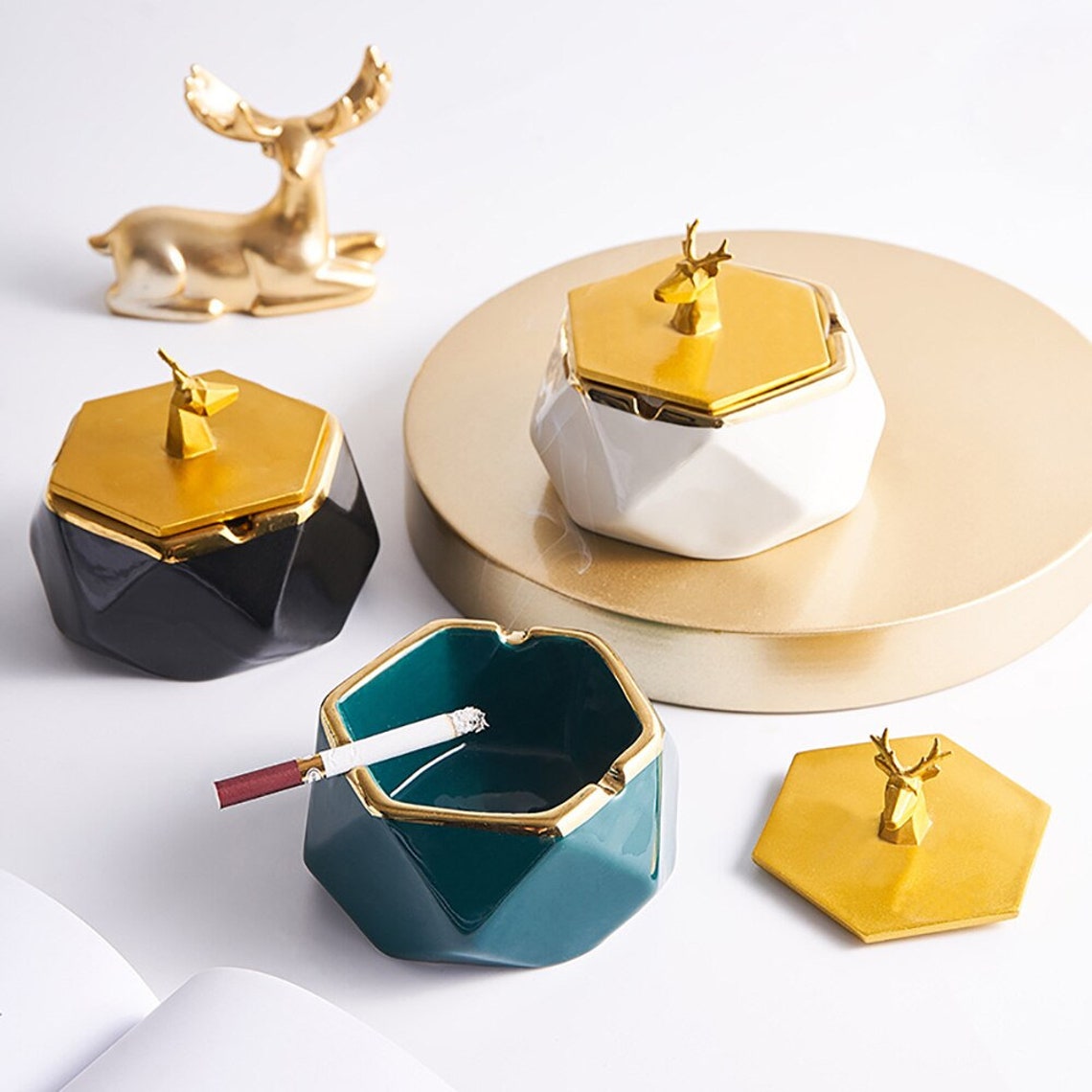 Unique Exclusive Ceramic Ashtray Collectible Modern Design Etsy UK