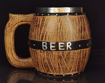 Beer Mug Wooden German Mugs Coffee Tea Cup Oak Wood Gift Tankard Practical Tool/ Beer Mug Wooden German Mugs Coffee Tea Cup Oak Wood Gift Tankard Practical Tool/
