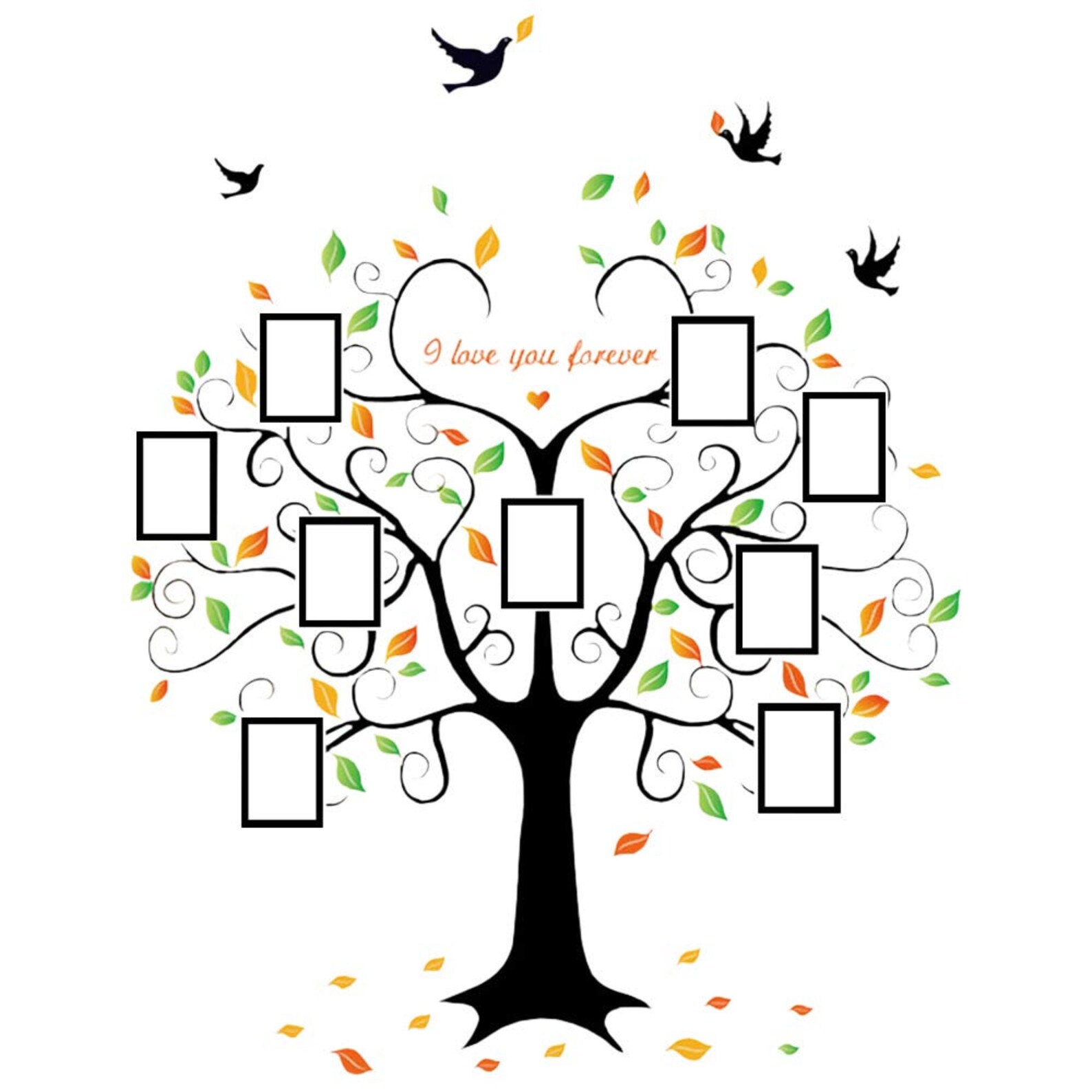 Family Tree Wall Art Stickers Family Tree Wall Art Photo Etsy