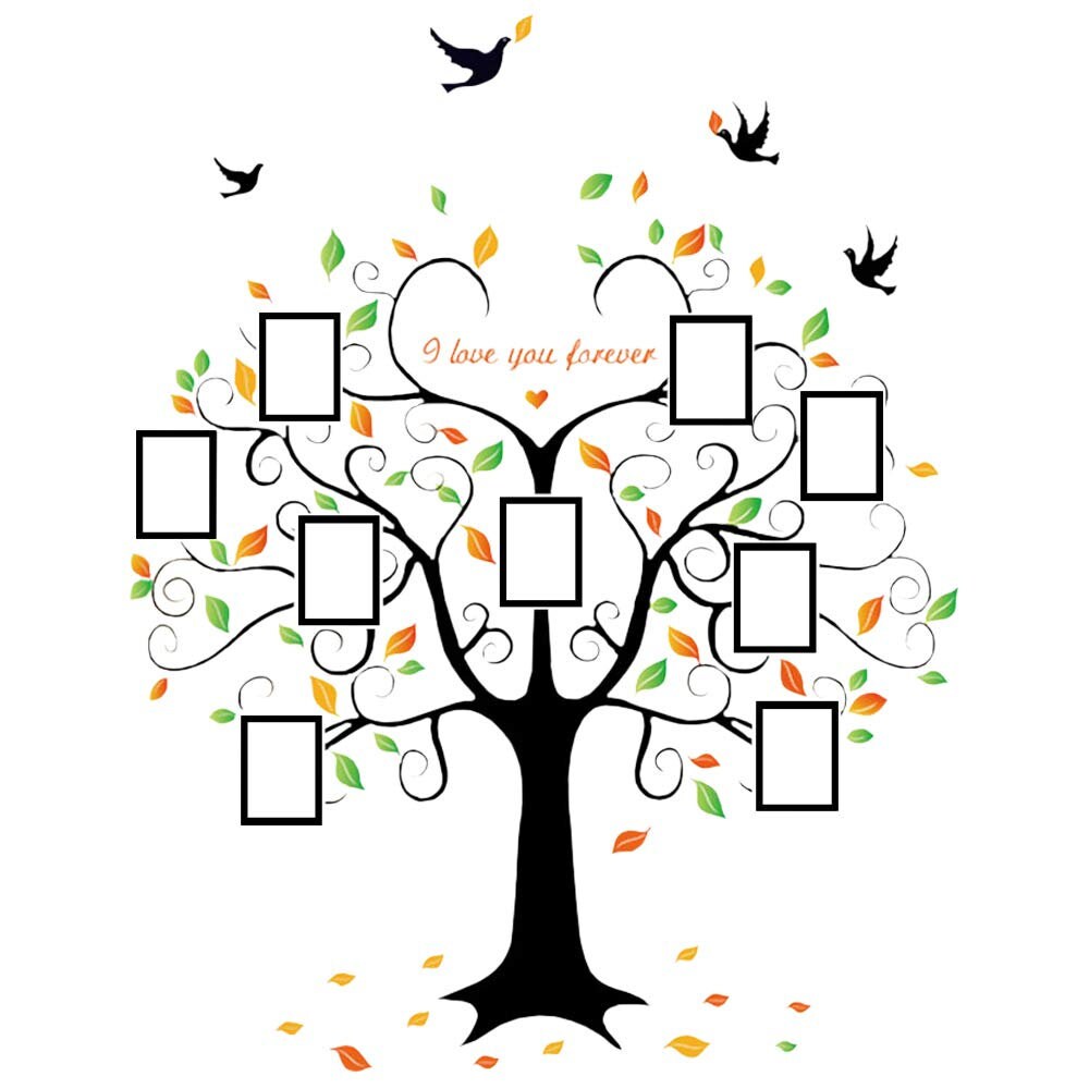 Family Tree Wall Art Stickers Family Tree Wall Art Photo Etsy