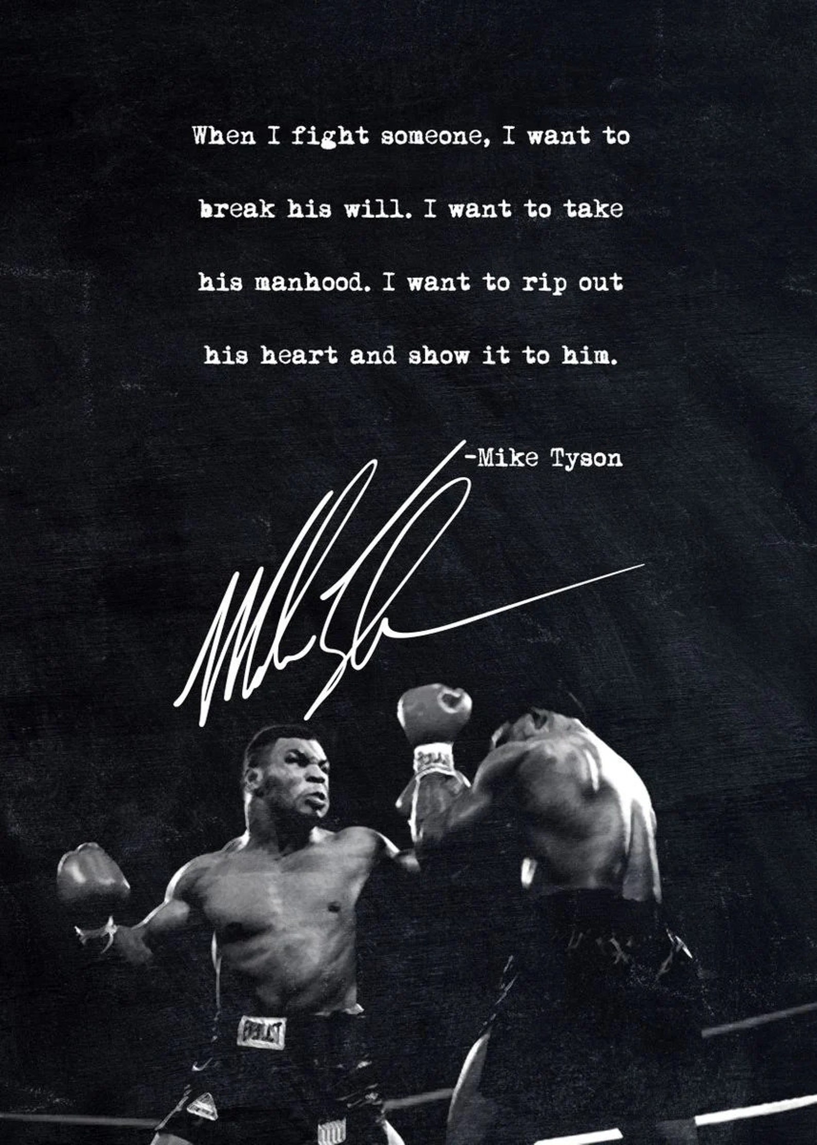 Boxing Mike Tyson Quotes Poster Etsy