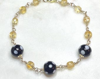 Citrine Conta di Ojo Bracelet